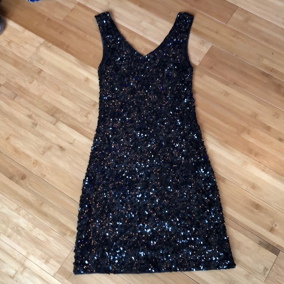 amber blue Other - Amber Blue Black Sequins Dress Sz M
